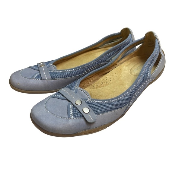 Naturalizer Cadwell Blue Leather Flats - Size 9 - Picture 1 of 10
